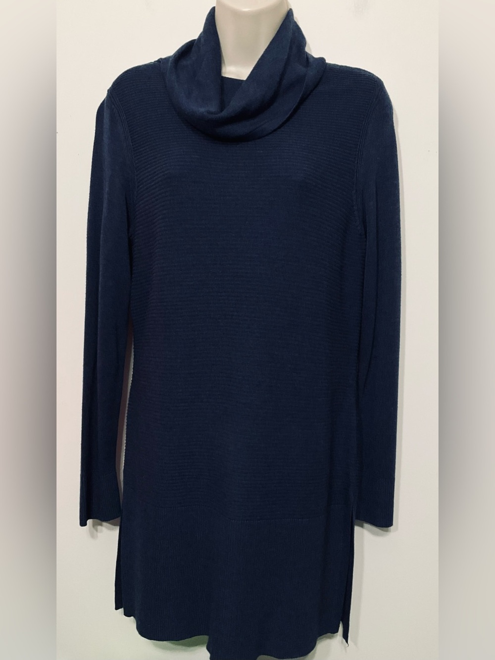 Adrianne Vittadini dark blue tunic sweater